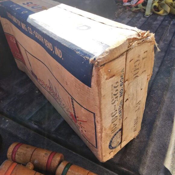 Vintage Wood Croquet Set - South Bend Toy Company - Nice 6 Player Croquet Set - Picture 5 of 6